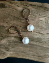 Load image into Gallery viewer, White Pearl Earrings
