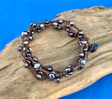 Load image into Gallery viewer, Peacock Pearl Wrap Bracelet &amp; Necklace
